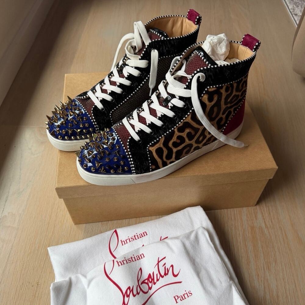 Christian Louboutin Orlato Flat Patimesh Tech High Top Sneakers EU 45 US 12